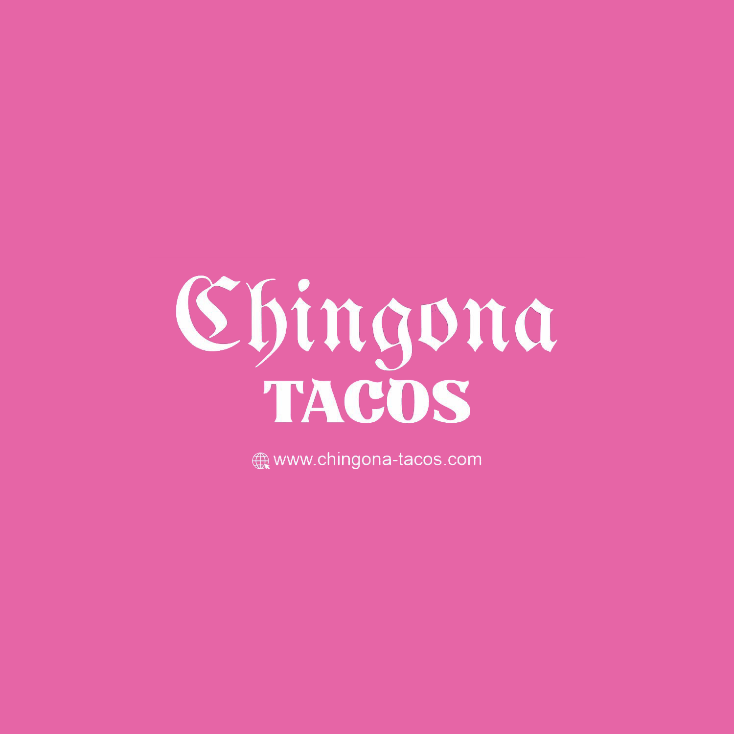 A photo of the Chingona Tacos logo 