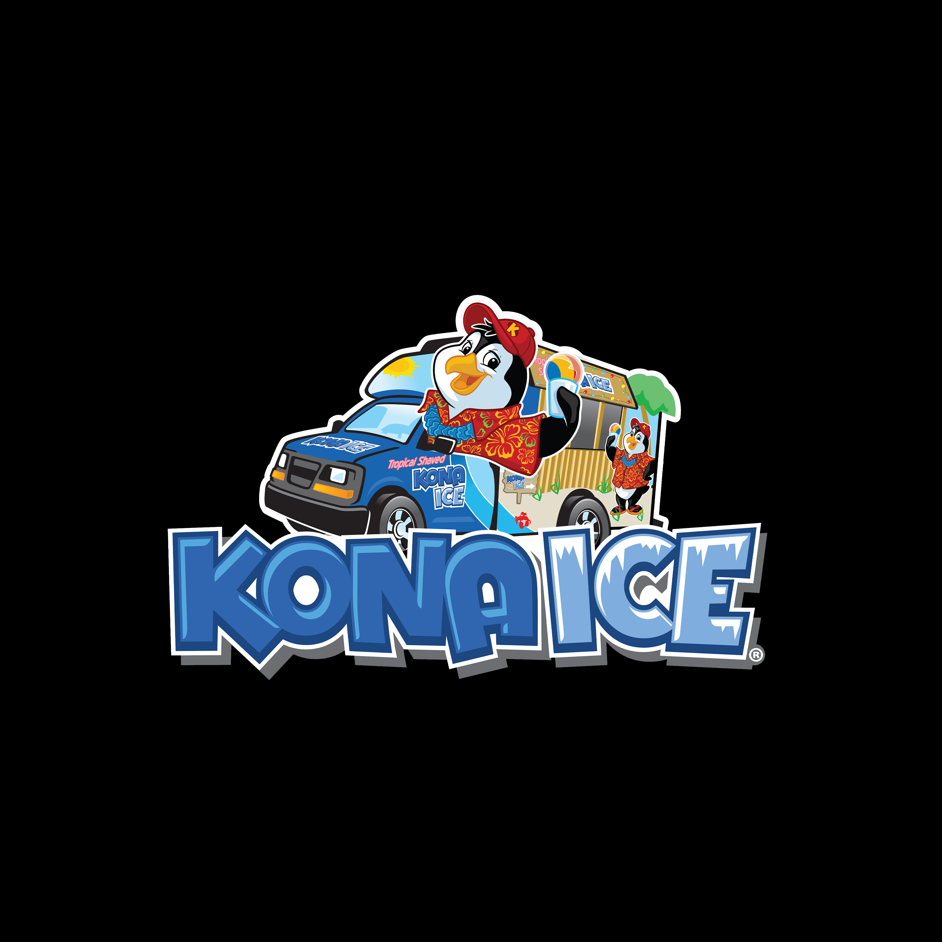 A photo of the Kona Ice logo 