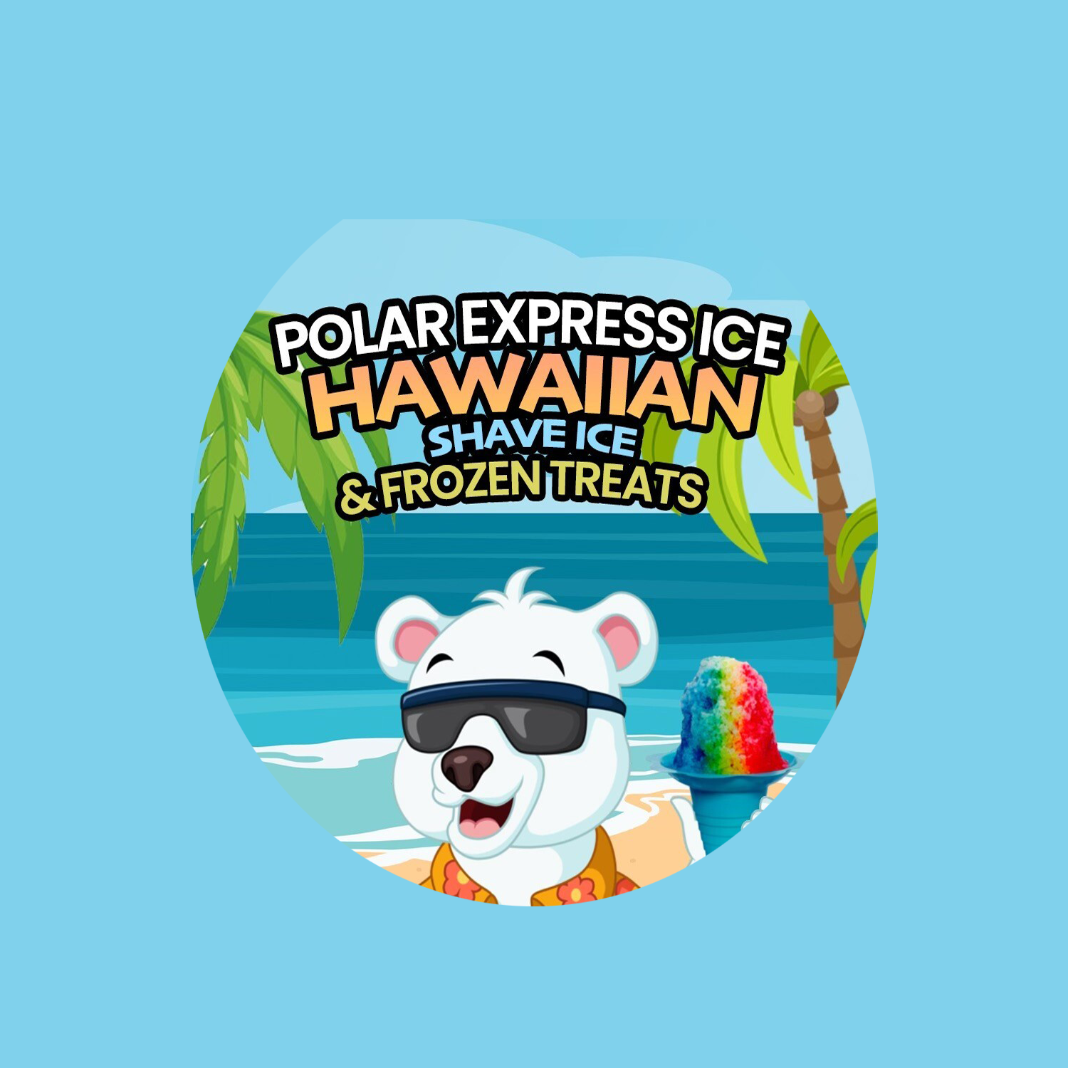 A photo of the Polar Express Ice logo 