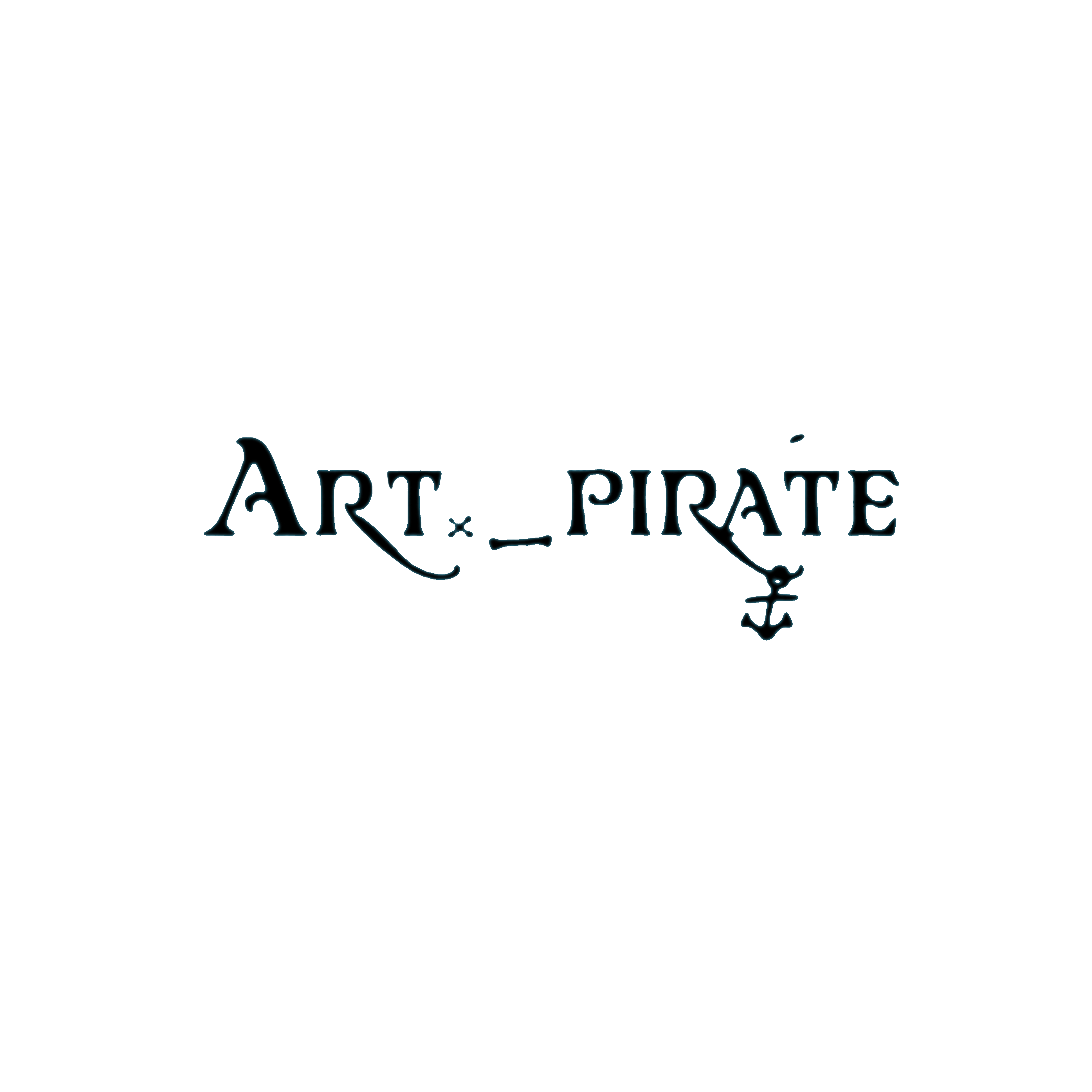Logo for Art Pirate featuring decorative pirate-themed lettering with an anchor incorporated into the design.