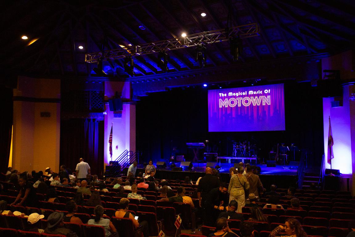 The auditorium filling up before the show