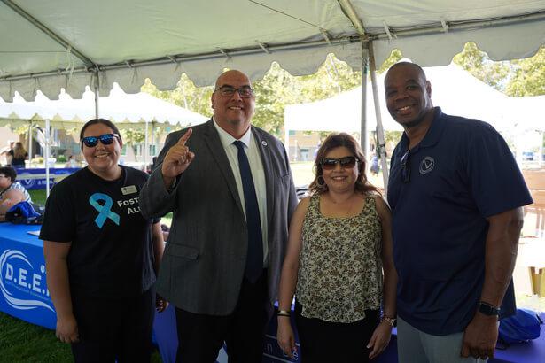 Dr. Contreras with faculty and staff